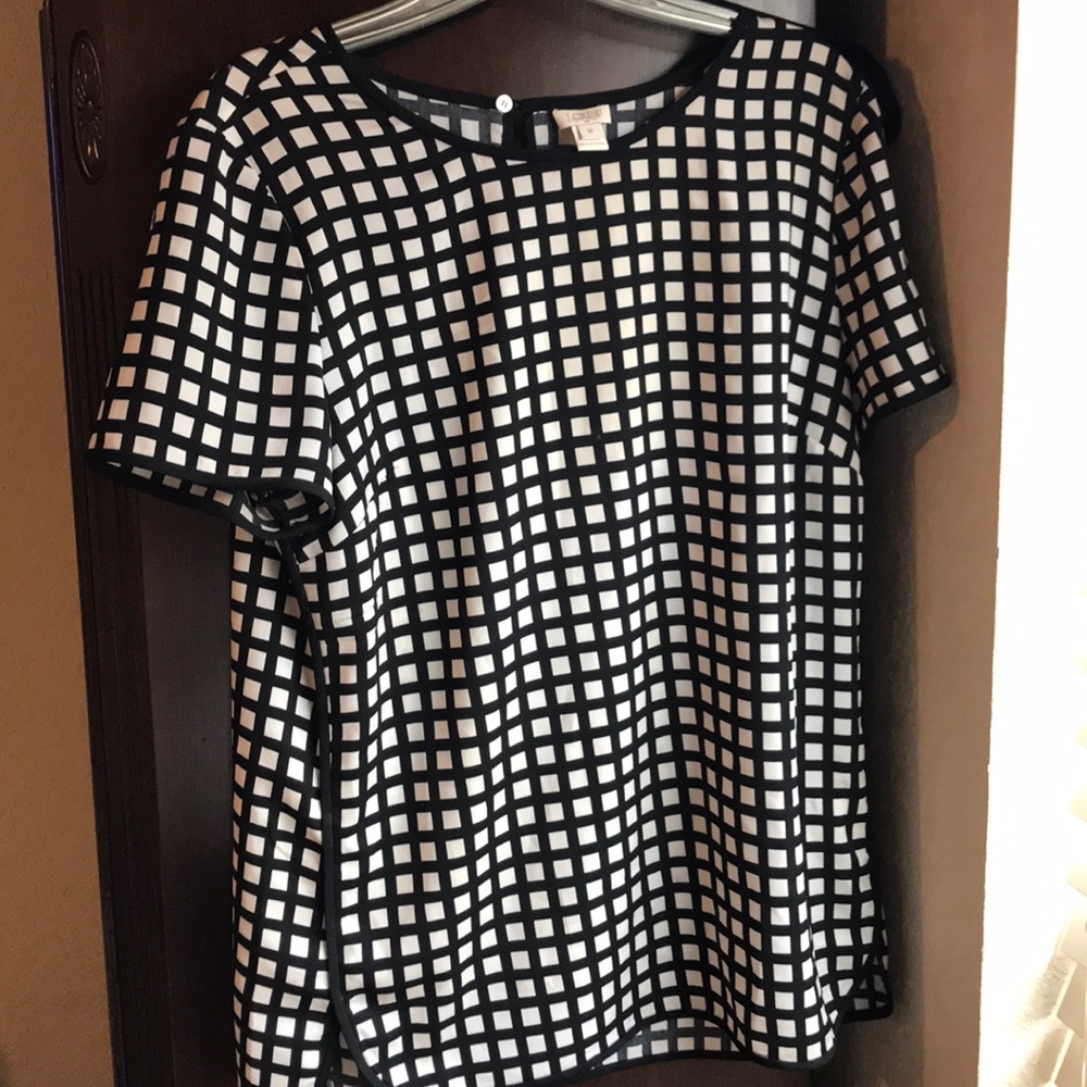Jcrew factory windowpane blouse